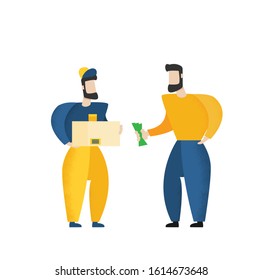 Flat design colorful vector illustration concept for delivery