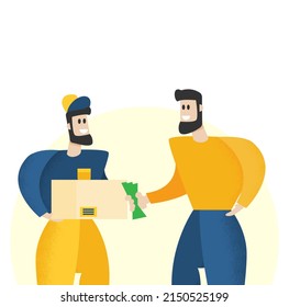 Flat design colorful vector illustration concept for delivery