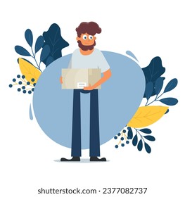 Flat design colorful vector illustration concept for delivery