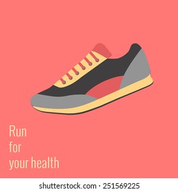 Flat design colorful vector illustration for jogging isolated on bright background