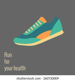 Flat design colorful vector illustration for jogging isolated on bright background