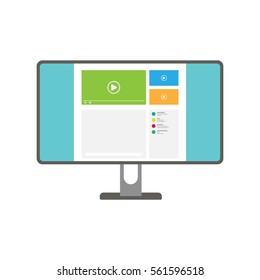 Flat design colorful vector illustration concept for distance education, online learning for web banners and print materials.