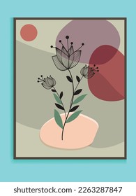 Dibujo de arte de pared colorido de diseño plano. Ilustración vectorial.  