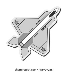 flat design combat aircraft icon vector illustration