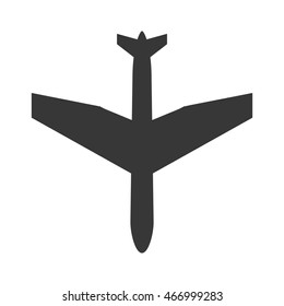 flat design comercial airplane icon vector illustration