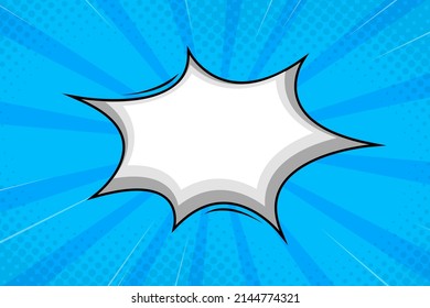 flat design comic style background on blue	