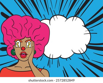 flat design comic style background pop art