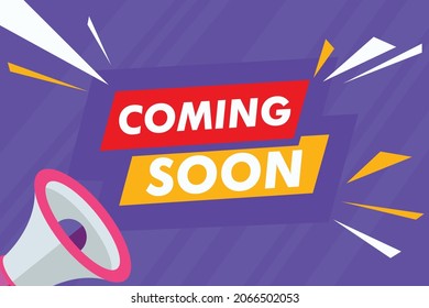 Flat design coming soon background Vector