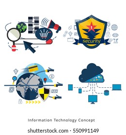 flat design for communication concept white background, vector illustration