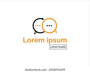 Flat design communication logo template,Communication logo design ,Flat design logo