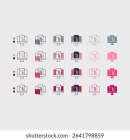 Flat design computer icon in minimal style