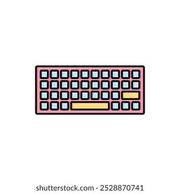 flat design computer keyboard vector icons