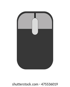 flat design computer mouse icon vector illustration