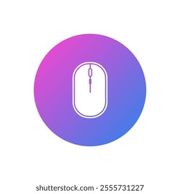 flat design computer mouse vector icon
