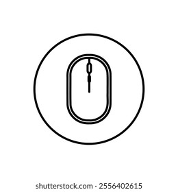 flat design computer mouse vector icon