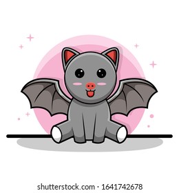 
flat design concept, bring cute bat here to remind that corona from bat but not all bat need to destroy, just simple design maybe you may to print it or use it on your design