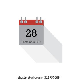 Flat Design Concept Calendar Vector Illustration 