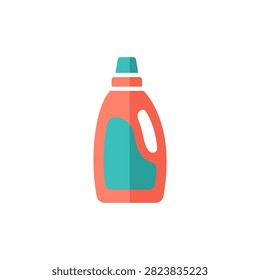 Flat design concept for cleaning product packaging. Clean household supplies for laundry advertisement.