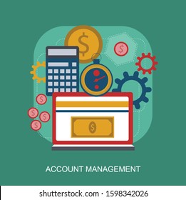 Flat design concept of consulting, key account manager, business plan. Vector illustration for website banner