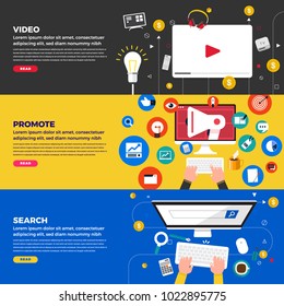 Flat design concept digital marketing. Vector illustrate.