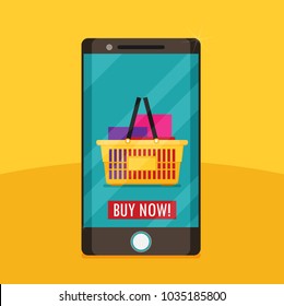 Flat design concept E-commerce vector.