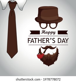 Flat design concept of happy fathers day background