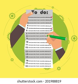 Flat design concept of have to do list. vector.