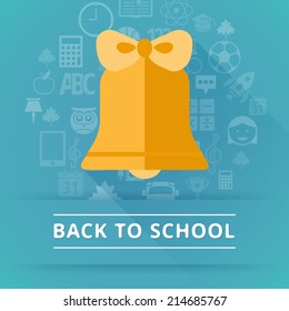 Flat design concept icons for education. Vector illustration