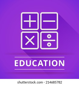 Flat design concept icons for education. Vector illustration