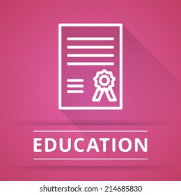Flat design concept icons for education. Vector illustration