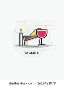 flat design concept icons for food and restaurant