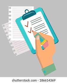 Flat design concept icons of have to do list
