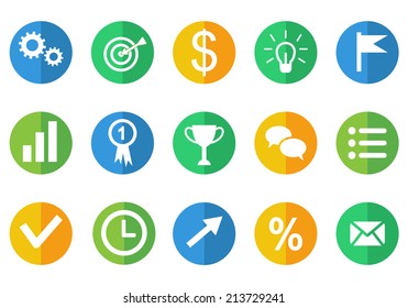 Flat design concept icons for success