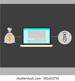 flat design concept icons for web services and apps. Icons for online shopping