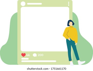 Flat design concept for landing page
