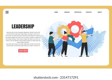 flat design concept Leadership for website and landing page template. perfect for web page design, banner, mobile app, Vector illustration