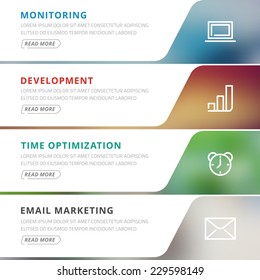 Flat design concept for marketing and management