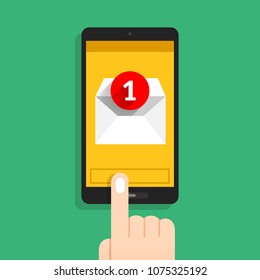 Flat design concept message and chat. Present by icon text message. Vector illustrate