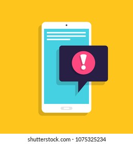 Flat Design Concept Message And Chat. Present By Icon Text Message. Vector Illustrate