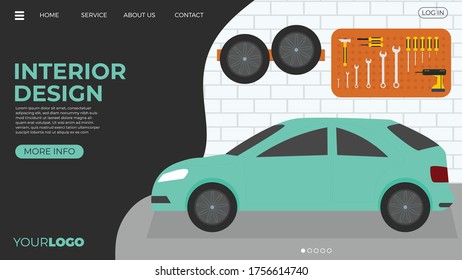 Flat design concept on business interior design start theme. Vector illustration mock-up for website and mobile page. Landing template.