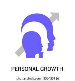 Flat design concept of Personal Growth. Modern thin line icon concept for Website Element, Mobile websites and Apps.