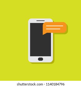 Flat design concept for phone chats