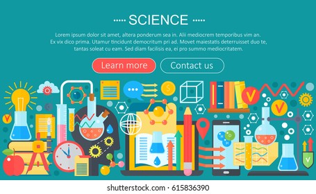 Chemistry Science Physics Words Flat Scientific Stock Vector (Royalty ...