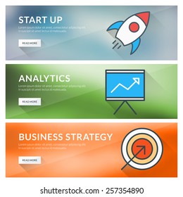 Flat design concept for start up, analytics, business strategy