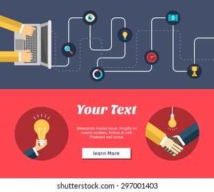 Flat Design Concept for Web Banners and Promotional Materials