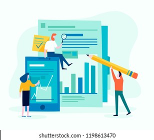 Flat design concept of web pages for web site and mobile site. Social media marketing landing page template. Easy to edit and customize. Vector illustration