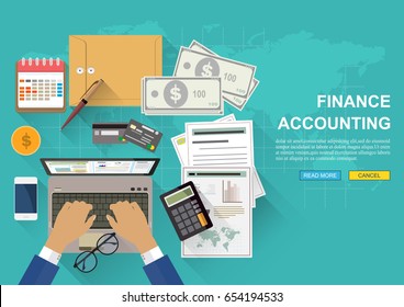 Flat Design Concepts Auditing Auditor Examination Stock Vector (Royalty ...