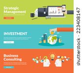 Flat design concepts for business, finance, strategic management, investment, natural resources, consulting, teamwork, great idea. Concepts for web banners and promotional materials.  