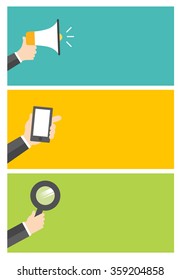 Flat design concepts for Content Marketing
