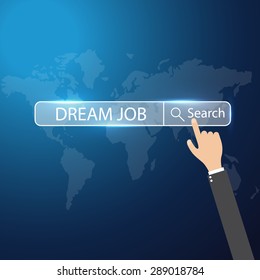 Flat design concepts for dream job